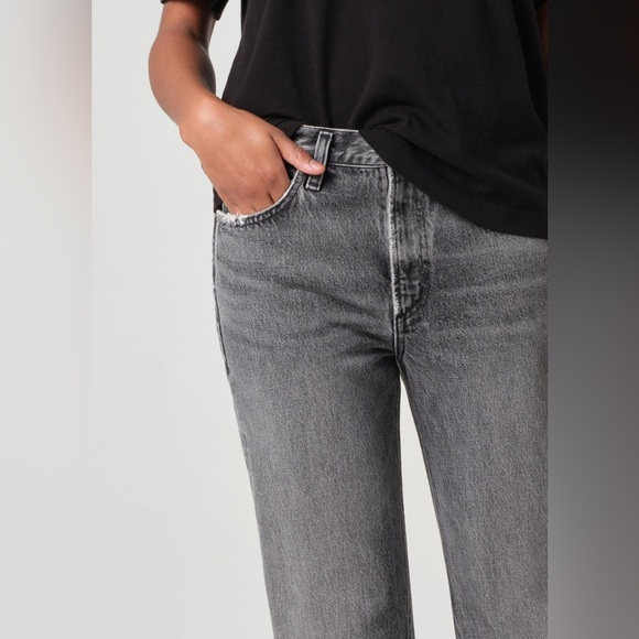 Agolde Gray Straight Leg Jeans Mid-Rise Casual - Picture 2 of 9